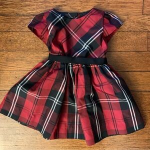 Ralph Lauren Baby Girl Red Plaid Christmas Dress, 6-9 month